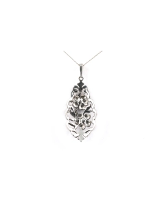 Pendentif Art Déco en argent 835 serti de marcassites - - 6