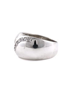 Bague contemporaine en argent 925 sertie de zirconiums - - 3