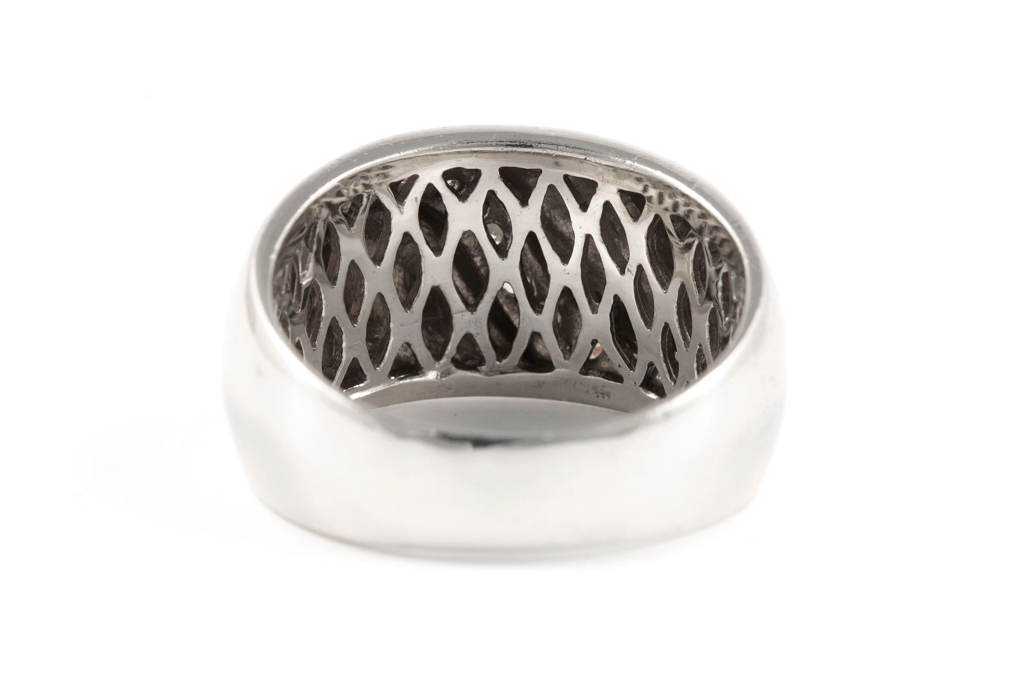 Bague contemporaine en argent 925 sertie de zirconiums - - 4