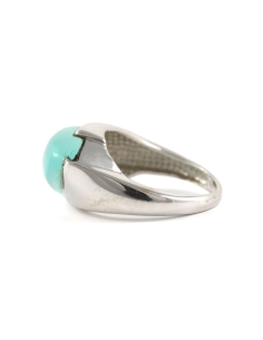 Bague Années 70 en argent 925 sertie d'une calcédoine - - 3