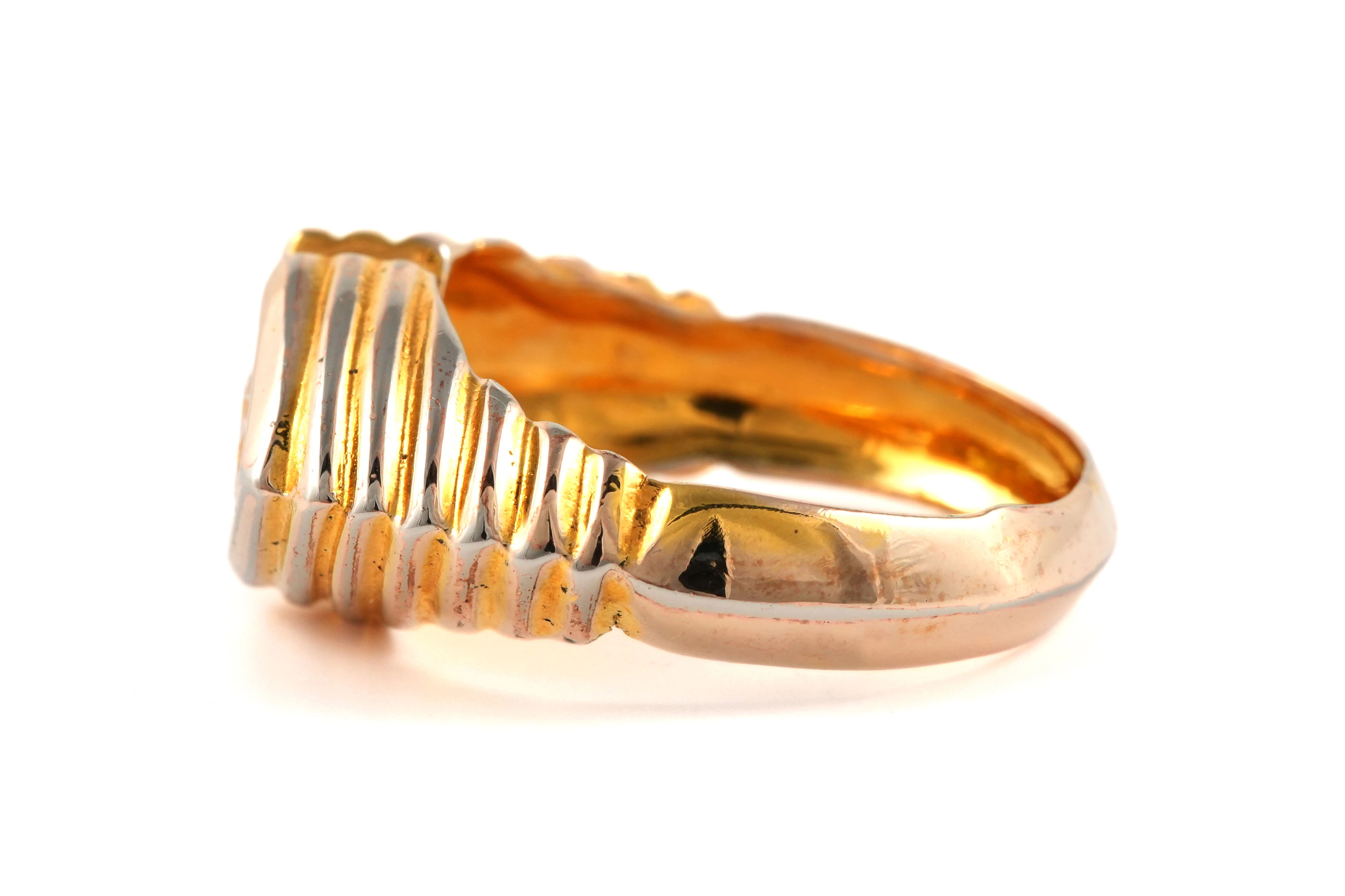 Bague contemporaine en vermeil (argent 925) sertie de zirconiums - - 3