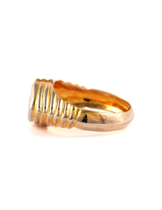 Bague contemporaine en vermeil (argent 925) sertie de zirconiums - - 3