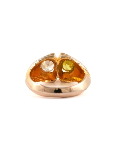Bague contemporaine en vermeil (argent 925) sertie de zirconiums - - 4