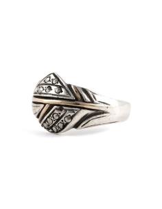 Bague Art Déco en argent 800 sertie de marcassites - - 2