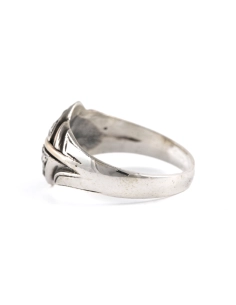 Bague Art Déco en argent 800 sertie de marcassites - - 3