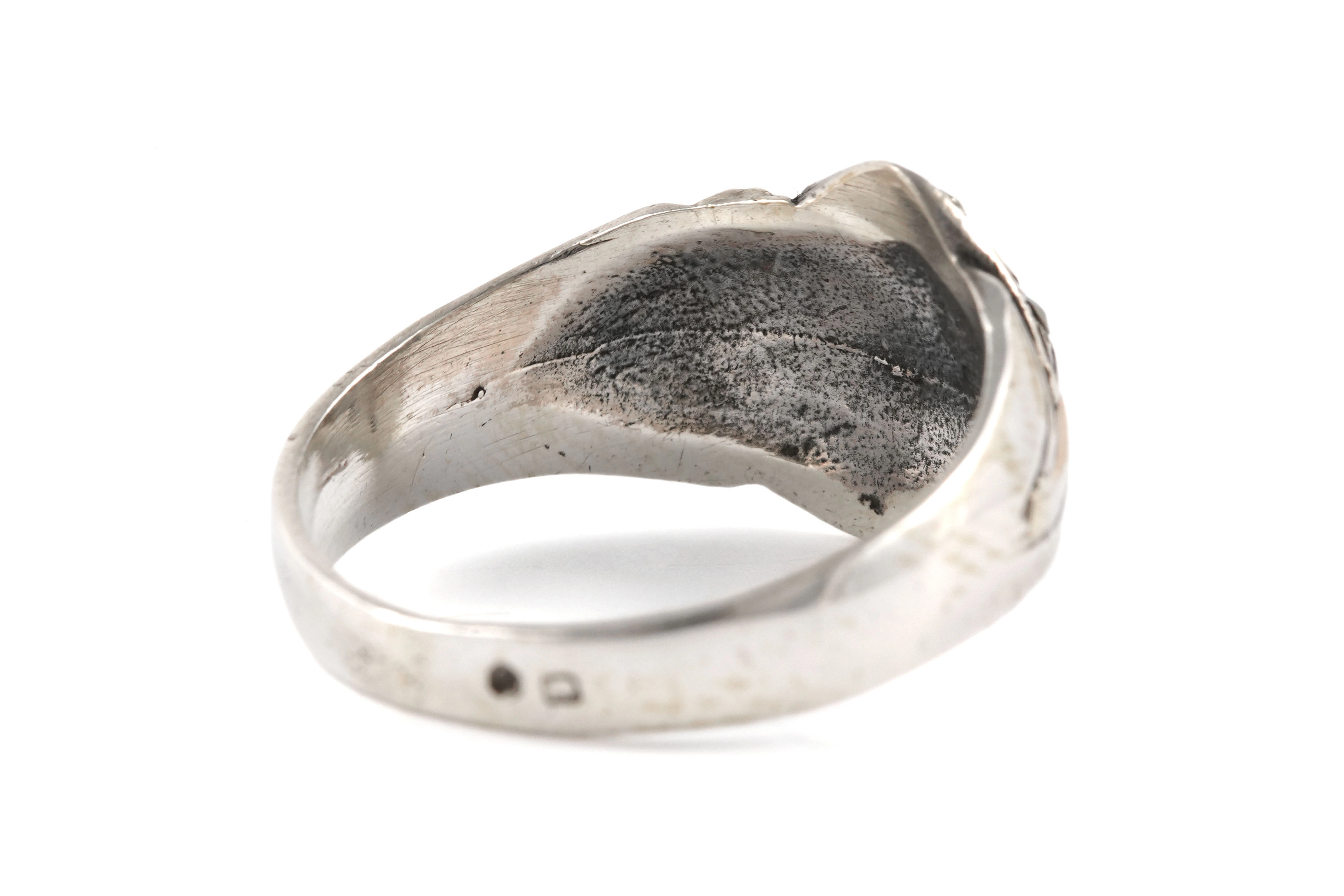 Bague Art Déco en argent 800 sertie de marcassites - - 6