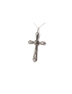 Pendentif Art Déco en argent serti de marcassites - - 2