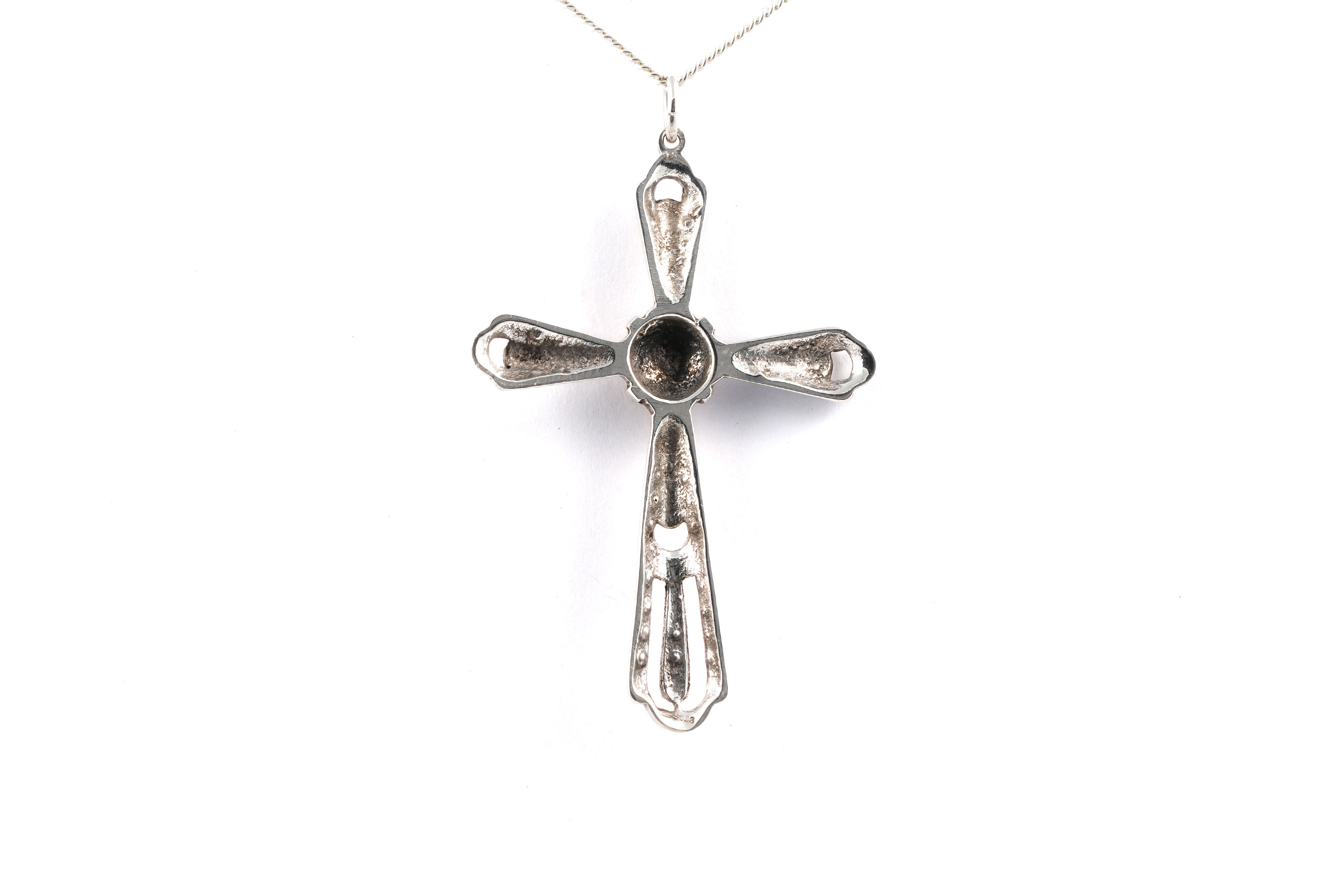 Pendentif Art Déco en argent serti de marcassites - - 6