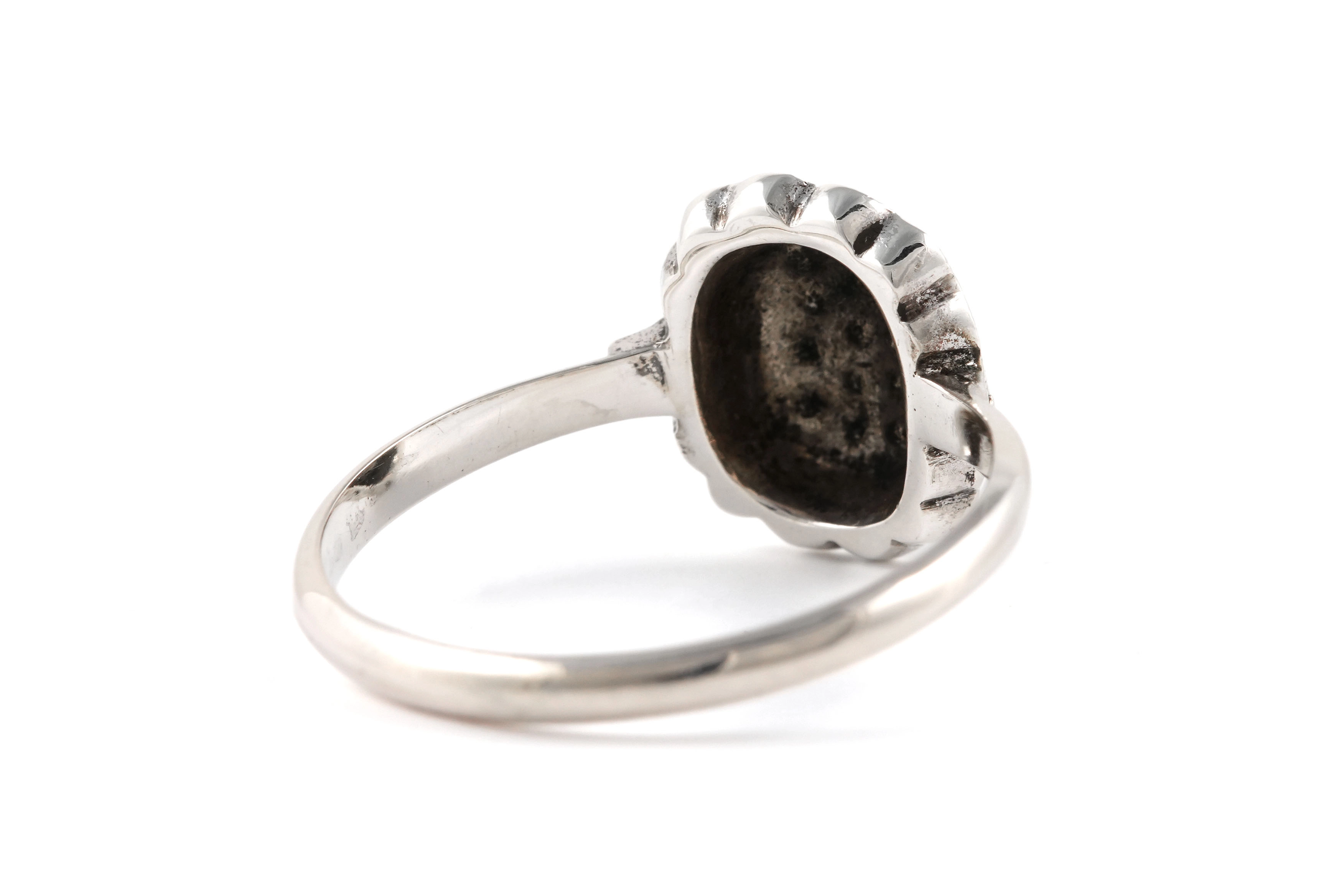 Bague Art Déco en argent 835 sertie de marcassites - - 6