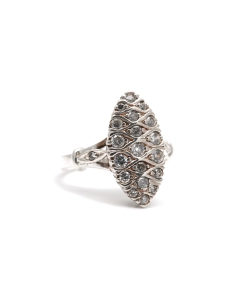 Bague contemporaine en argent 925 sertie de zirconiums - - 7