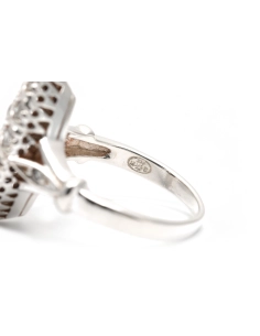 Bague contemporaine en argent 925 sertie de zirconiums - - 4