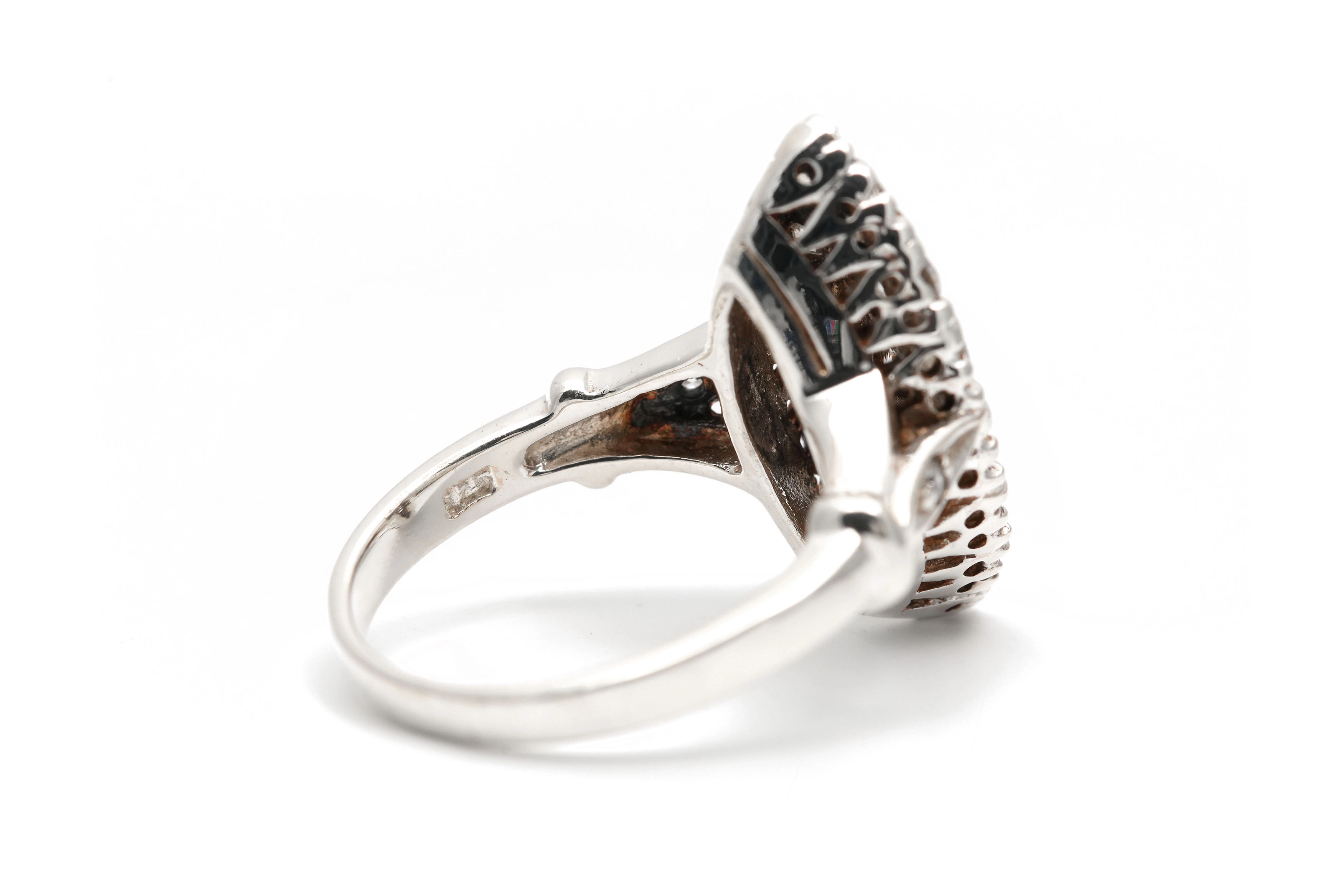 Bague contemporaine en argent 925 sertie de zirconiums - - 6