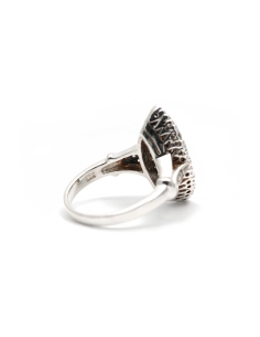 Bague contemporaine en argent 925 sertie de zirconiums - - 6