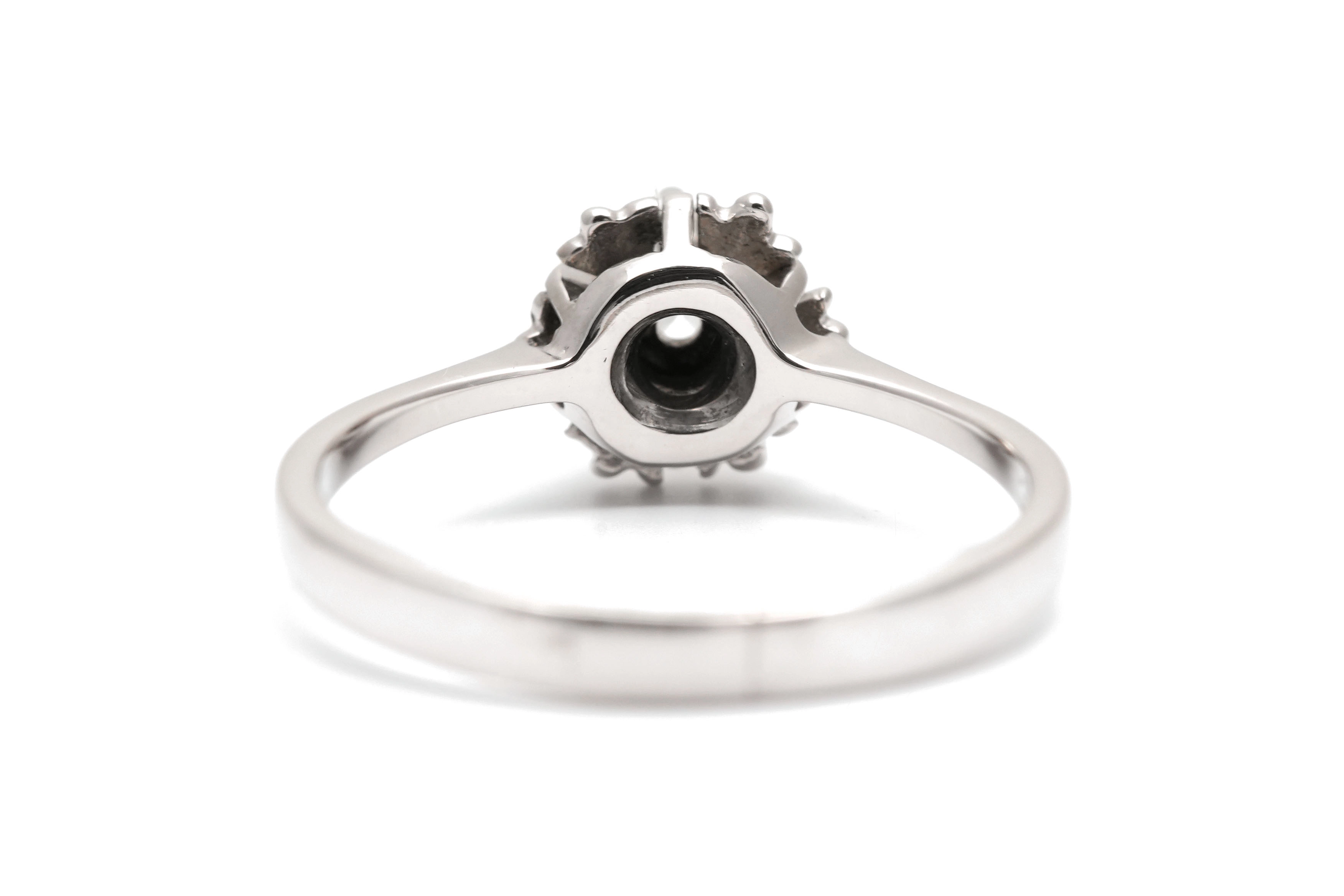 Bague Art Déco en or blanc 18 carats sertie d'un diamant taille "brillant" (+-0.25ct) - - 5