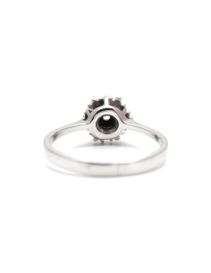 Bague Art Déco en or blanc 18 carats sertie d'un diamant taille "brillant" (+-0.25ct) - - 5