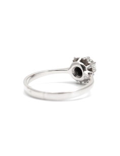 Bague Art Déco en or blanc 18 carats sertie d'un diamant taille "brillant" (+-0.25ct) - - 6