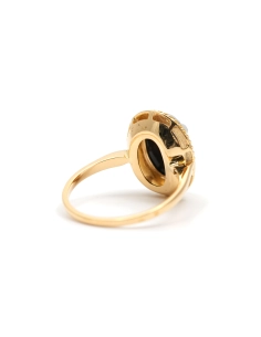 Bague Années 50 en or jaune 18 carats sertie d'un camée en agate - - 5