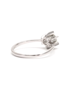 Bague Années 70 en or blanc 18 carats sertie d'un diamant taille "brillant" (+-0.40 ct) - - 5
