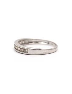 Bague contemporaine en or blanc 9 carats sertie de diamants taille "brillant" (+-0.40ct) - - 3