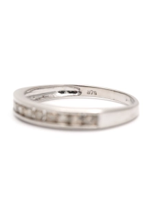 Bague contemporaine en or blanc 9 carats sertie de diamants taille "brillant" (+-0.40ct) - - 4
