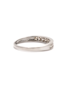 Bague contemporaine en or blanc 9 carats sertie de diamants taille "brillant" (+-0.40ct) - - 6