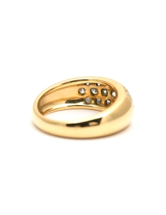 Bague contemporaine en or jaune 18 carats sertie de diamants taille "brillant" (+- 0.95ct) - - 5