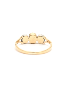 Bague Art Nouveau en or jaune 18 carats sertie d'un rubis et de diamants taille "rose" - - 4
