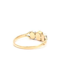 Bague Art Nouveau en or jaune 18 carats sertie d'un rubis et de diamants taille "rose" - - 5