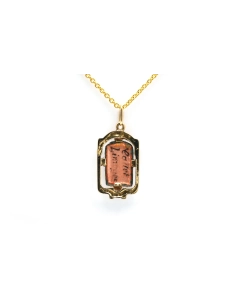 Pendentif Art Déco en or jaune 18 carats et émail de Limoges - - 6