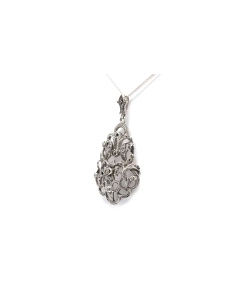 Pendentif Art Déco en argent 835 serti de marcassites - - 2