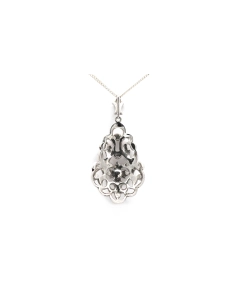 Pendentif Art Déco en argent 835 serti de marcassites - - 6