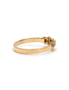 Bague Art Déco en or jaune 18 carats sertie d'un saphir et de perles - - 5