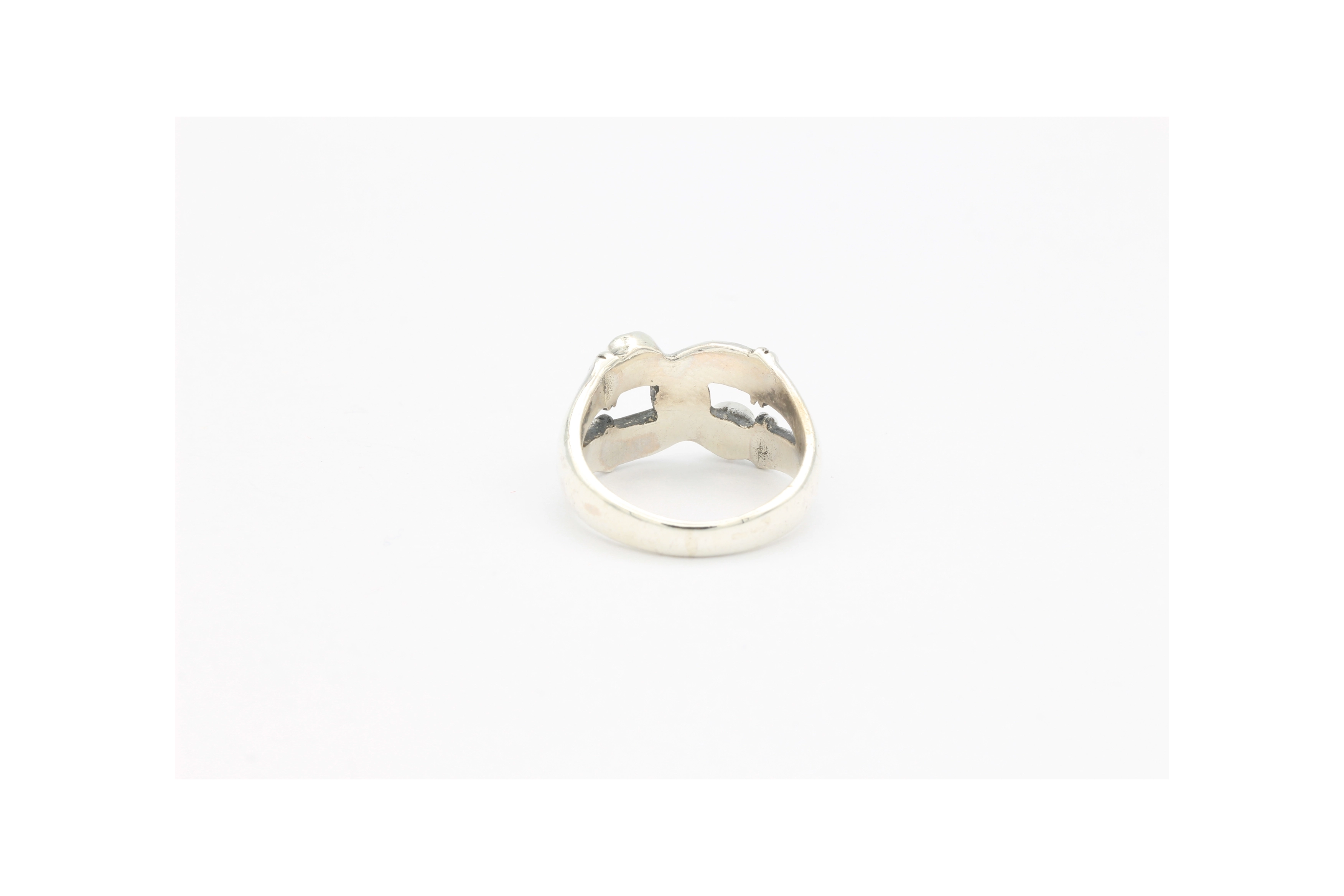 Bague contemporaine argent 925 et turquoise-The Vintage Workshop