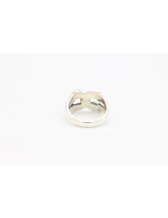 Bague contemporaine argent 925 et turquoise-The Vintage Workshop