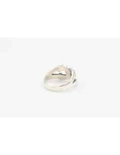 Bague contemporaine argent 925 et turquoise-The Vintage Workshop