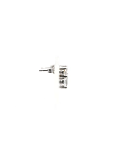 Boucles d'oreilles contemporaines en or blanc 18 carats serties de zirconiums - - 5