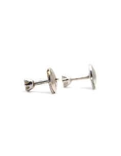 Boucles d'oreilles contemporaines en or blanc 18 carats serties de diamants "taille" brillant (+-0.20 ct) - - 3