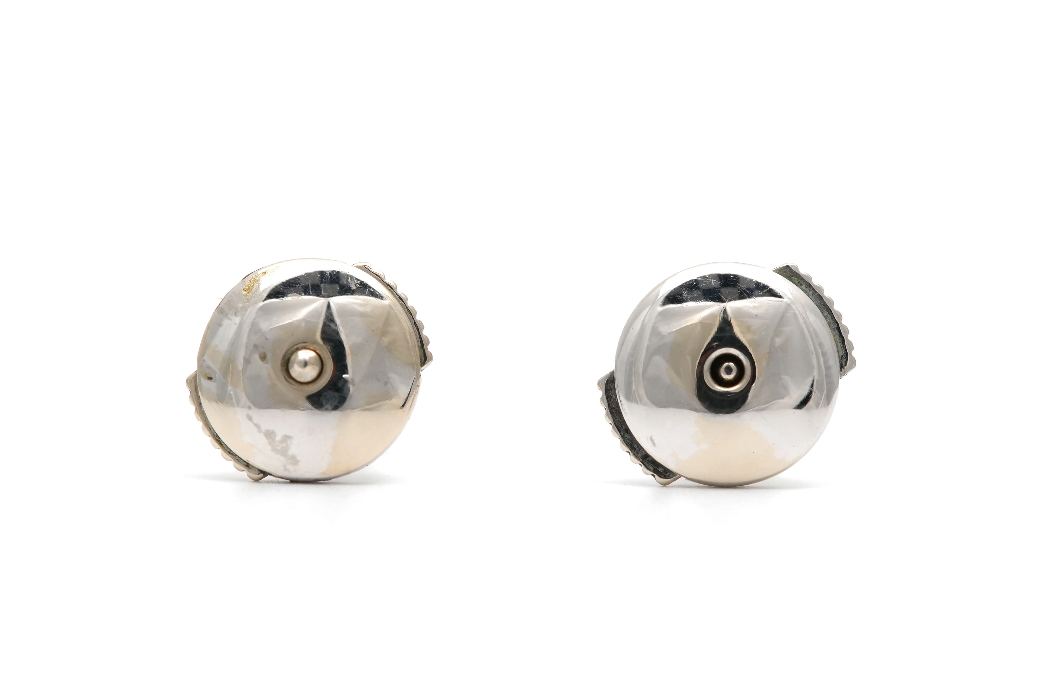 Boucles d'oreilles contemporaines en or blanc 18 carats serties de diamants "taille" brillant (+-0.20 ct) - - 4