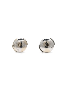 Boucles d'oreilles contemporaines en or blanc 18 carats serties de diamants "taille" brillant (+-0.20 ct) - - 4