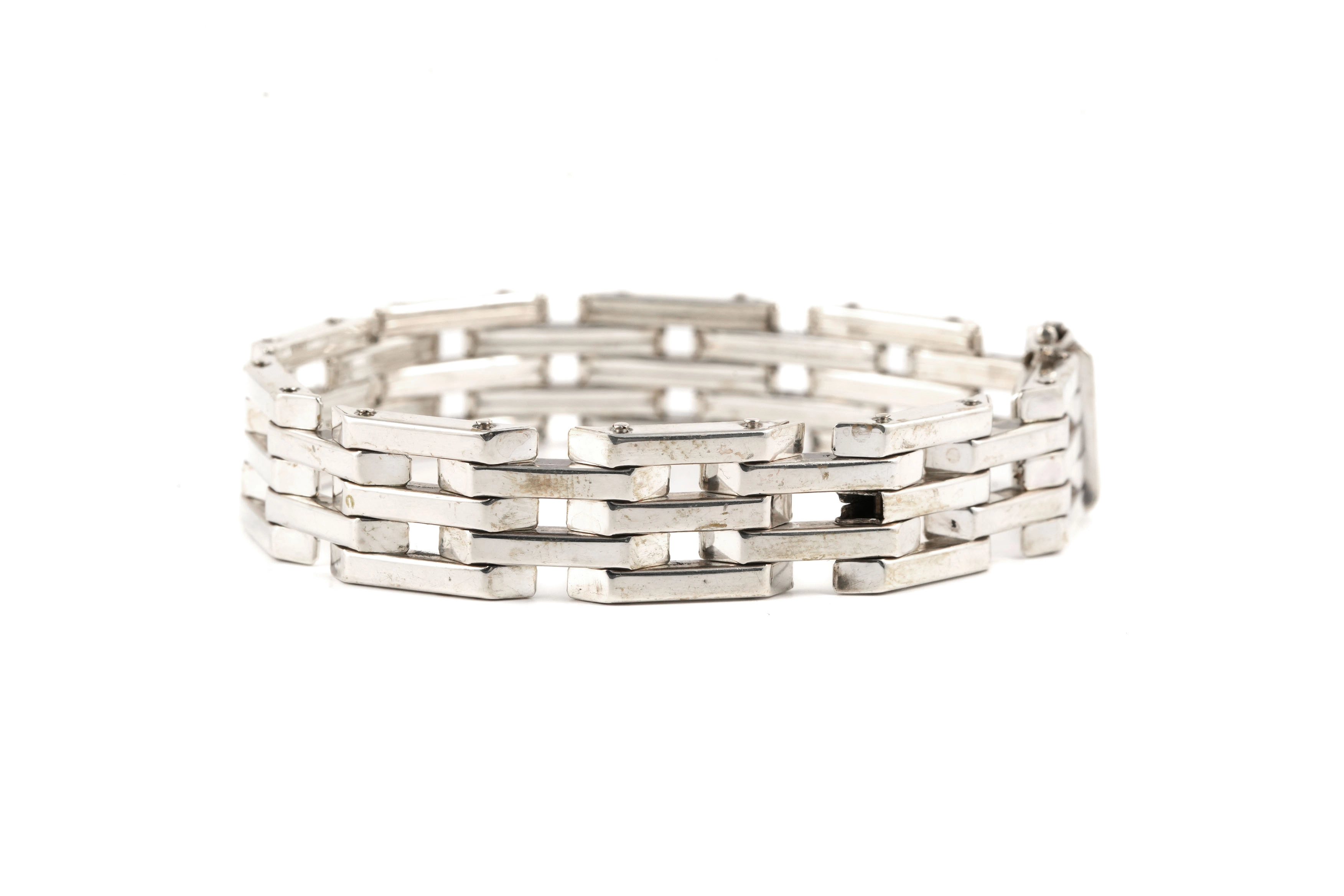 Bracelet Art Déco en argent 800 - - 4