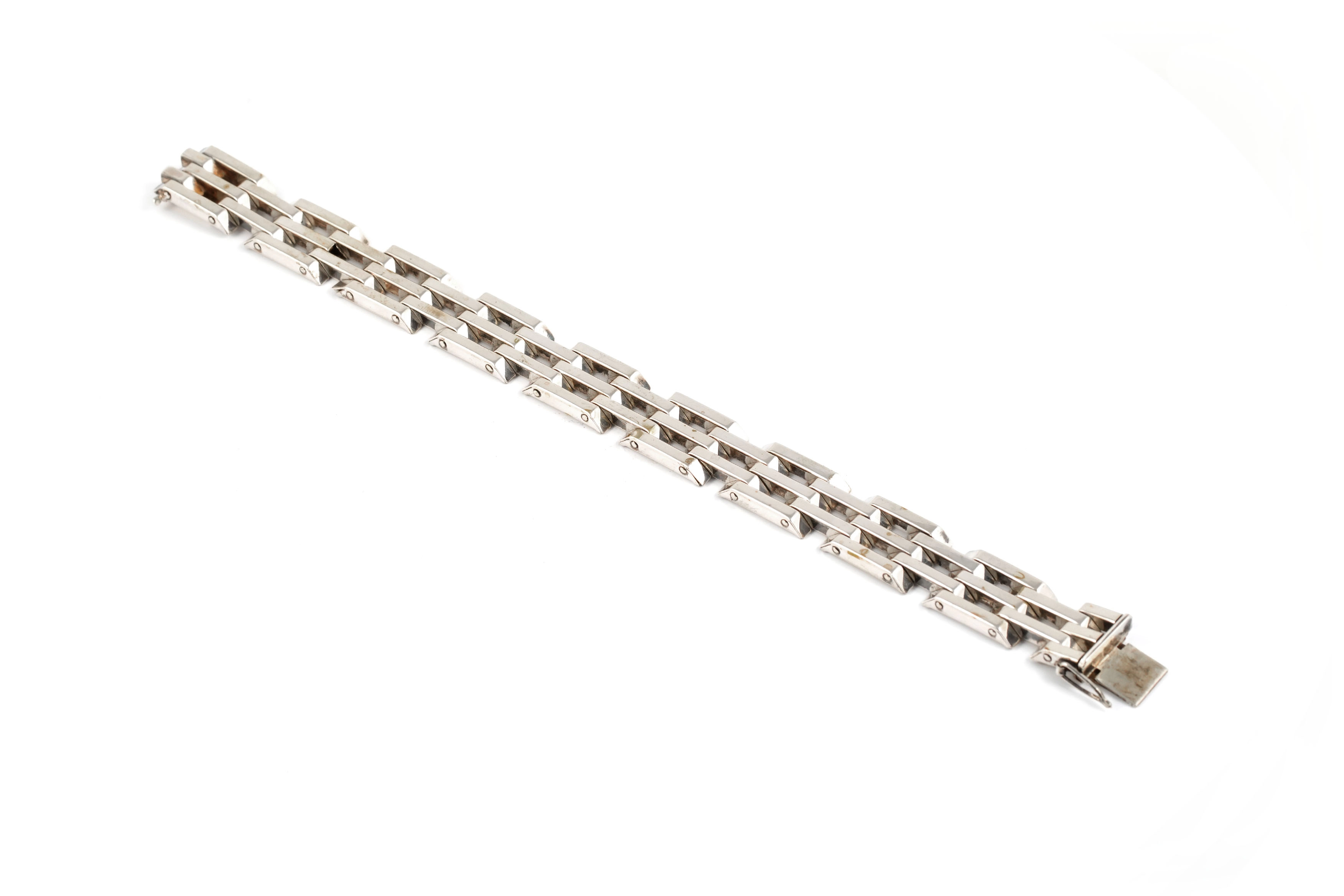 Bracelet Art Déco en argent 800 - - 6
