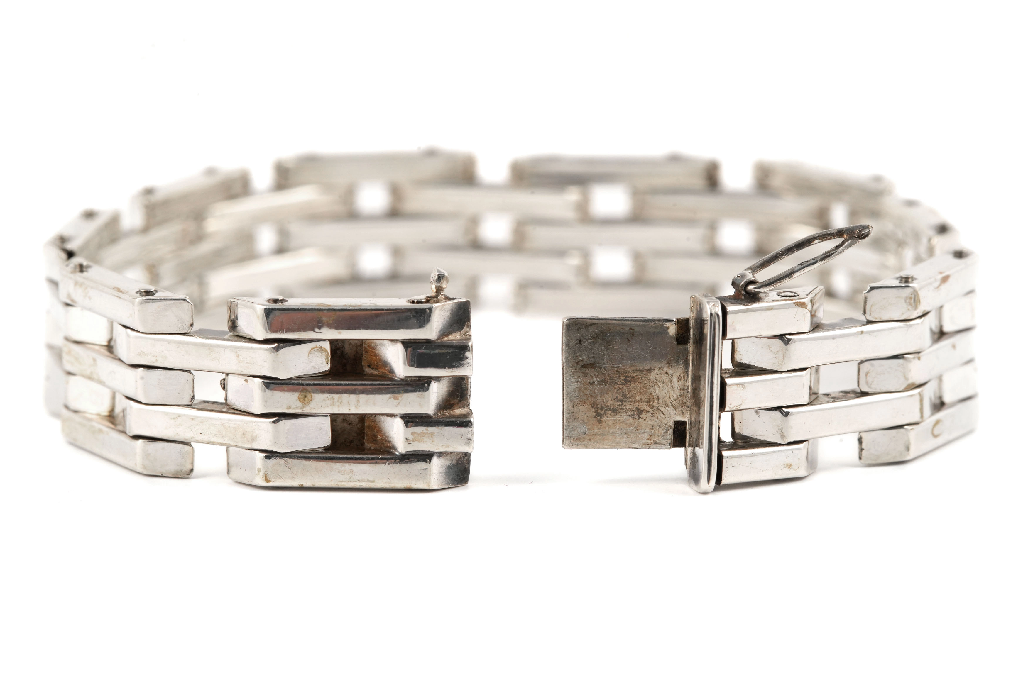 Bracelet Art Déco en argent 800 - - 7