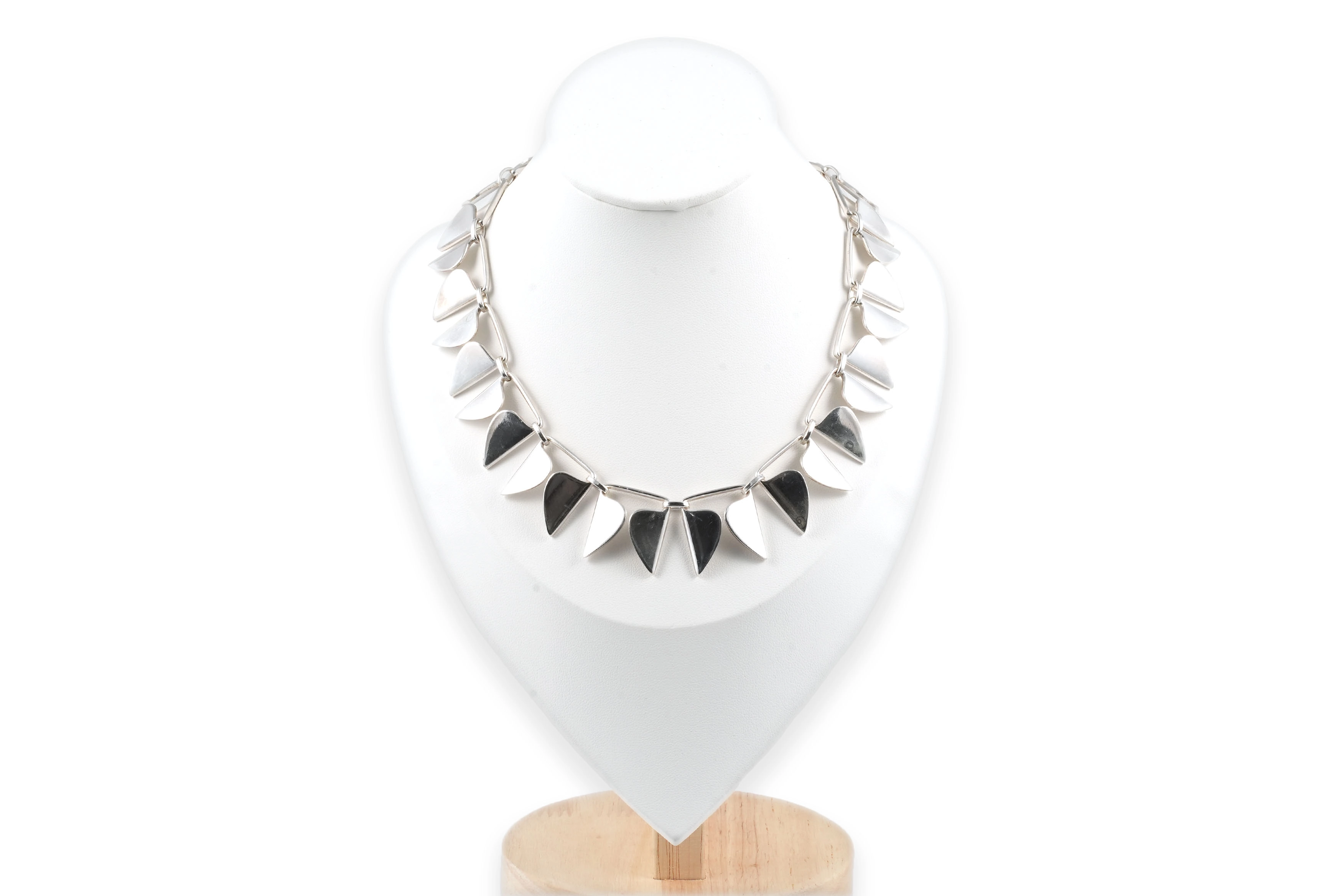 Collier Art Déco en argent 925 signé Georg Jensen - - 2