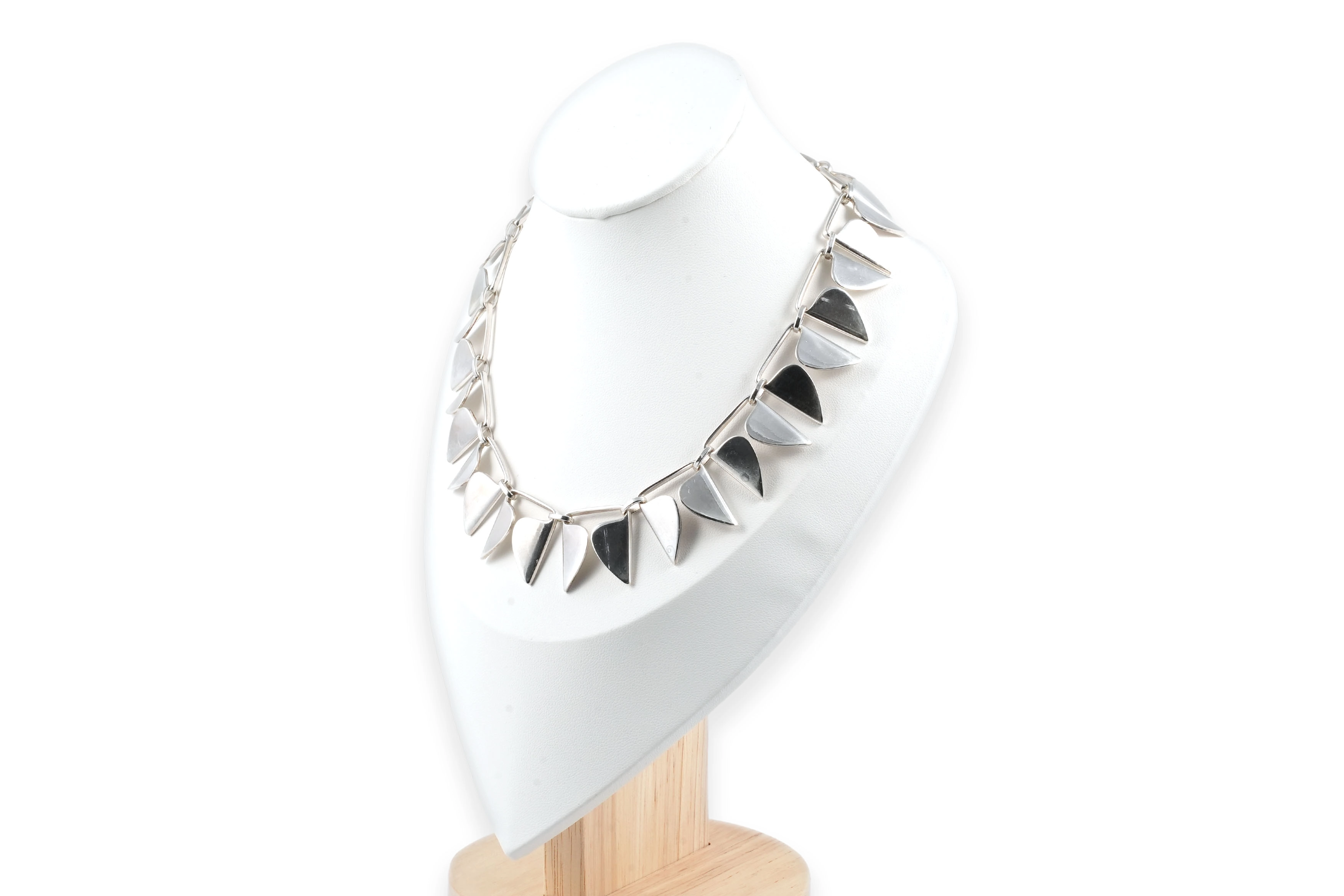 Collier Art Déco en argent 925 signé Georg Jensen - - 3