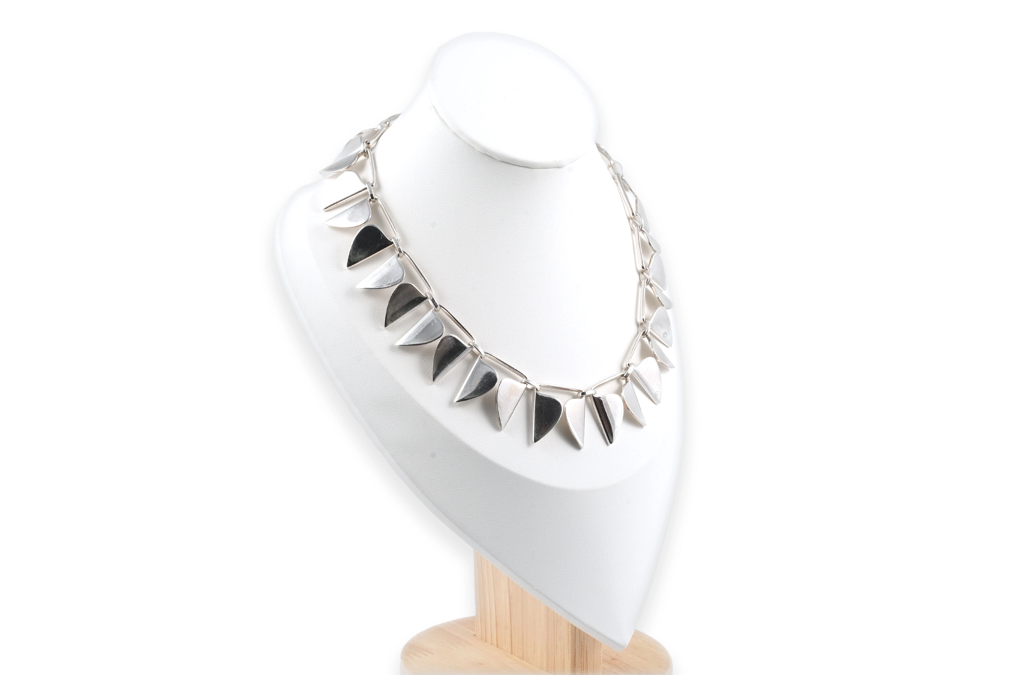 Collier Art Déco en argent 925 signé Georg Jensen - - 4