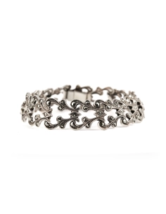 Bracelet Art Déco en argent serti de marcassites - - 1