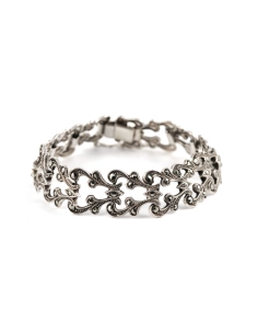 Bracelet Art Déco en argent serti de marcassites - - 2