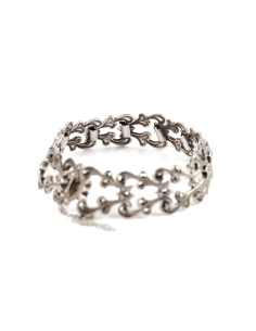 Bracelet Art Déco en argent serti de marcassites - - 5