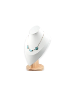 Collier contemporain en argent 925 serti de larimars - - 3
