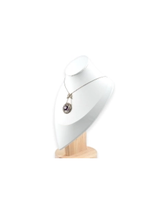 Collier Art Déco en argent 925 serti d'une améthyste, de marcassites et d'émail - - 3